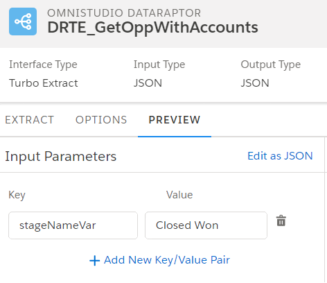 Input Param Data Raptor