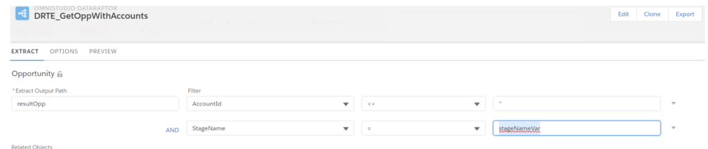 Data Raptor Extract output path